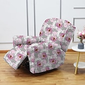 ieftine Recliner-huse de scaun florale huse lazyboy huse scaune canapea set 4 buc, rabatabil antiderapant cu buzunare de depozitare protectie mobila pentru living
