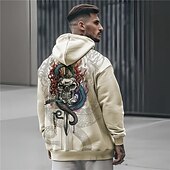 economico felpe 3d da uomo-Per uomo Costumi scheletro Serpente Felpa con cappuccio Felpe Felpa Felpa con cappuccio Manica lunga Felpa con cappuccio Con cappuccio Punk gotico Stampa 3D Feste Per eventi Abbigliamento di strada