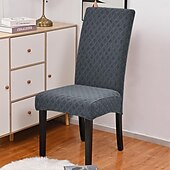 abordables Housse de chaise-1 pièce housse de chaise de salle à manger jacquard extensible, housse de chaise extensible à dossier haut xl housse de chaise tabouret de bar housse de protection de chaise housse de siège avec