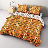 economico Set copripiumino-set copripiumino con motivo geometrico set morbido set di biancheria da letto in cotone di lusso in 3 pezzi set decorazioni per la casa regalo twin completo king size copripiumino queen size