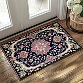 preiswerte Fußmatten-Vintage-Ramadan-Druck, Fußmatte, Fußmatten, waschbare Teppiche, Küchenmatte, rutschfester, ölbeständiger Teppich, Innen- und Außenmatte, Schlafzimmerdekoration, Badezimmermatte, Eingangsteppich