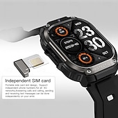 cheap Smart Watches-696 DM63 Smart Watch 2.13 inch 4G LTE Cellular Smartwatch Phone Bluetooth 4G Pedometer Call Reminder Heart Rate Monitor Compatible with Android iOS Men GPS Hands-Free Calls with Camera IP 67 48mm