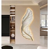 Недорогие Настенные светодиодные светильники-светодиодная лампа живопись смола прецизионная резьба живопись теплая лампа перо 3000k с дистанционным управлением с вилкой европейского стандарта картина на напольной панели минималистская фреска на крыльце диван фон настенная живопись ac220v