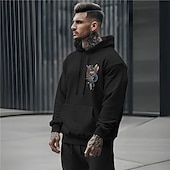 economico felpe 3d da uomo-Per uomo Costumi scheletro Serpente Felpa con cappuccio Felpe Felpa Felpa con cappuccio Manica lunga Felpa con cappuccio Con cappuccio Punk gotico Stampa 3D Feste Per eventi Abbigliamento di strada
