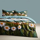 economico Set copripiumino-set copripiumino con motivo paesaggistico set morbido set di biancheria da letto in cotone di lusso in 3 pezzi set decorazioni per la casa regalo twin completo king size copripiumino queen size