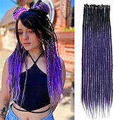 economico Capelli all&#039;uncinetto-paraglame 24 pollici ombre miele biondo estensioni dreadlock dreadlocks intrecciati sintetici single ended estensioni dreadlock falsi per le donne