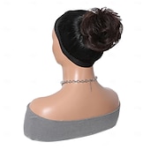 abordables Chignons-chignons Chignon Cheveux Synthétiques Pièce de cheveux Extension des cheveux Ondulé Boucle rebondissante Soirée du quotidien Usage quotidien Marron foncé #2