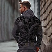 economico felpe 3d da uomo-Per uomo Costumi scheletro Serpente Felpa con cappuccio Felpe Felpa Felpa con cappuccio Manica lunga Felpa con cappuccio Con cappuccio Punk gotico Stampa 3D Feste Per eventi Abbigliamento di strada