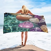 abordables ensembles de serviettes de plage-Serviette de plage à motif pièce d&#039;or, serviettes de plage pour voyage, serviette à séchage rapide pour nageurs, serviettes de plage résistantes au sable pour femmes, hommes, filles, enfants,