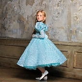 preiswerte Partykleider-kinderkleidung Mädchen Party Kleid Feste Farbe Ärmellos Leistung Gitter Prinzessin Süß Gitter Mitte der Wade Etuikleid Tüll-Kleid Sommer Frühling Herbst 2-12 Jahre Weiß Himmelblau