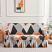 billiga Sofföverdrag-blommigt tryckt sofföverdrag stretch överdrag med kjol, mjukt slitstarkt sofföverdrag 1 st spandex tyg tvättbart möbelskydd passar fåtölj sits/lovesat/soffa/xl soffa/l form soffa