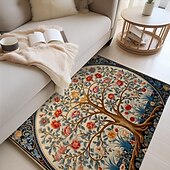 preiswerte Wohn- und Schlafzimmerteppiche-Baum des Lebens, Vintage-Boho-Teppich, Küchenmatte, rutschfeste, ölbeständige Bodenmatte, Wohnzimmerteppich, Innen- und Außenmatte, Schlafzimmerdekoration, Badezimmermatte, Eingangsteppich, Fußmatte