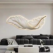 Недорогие Настенные светодиодные светильники-светодиодная лампа живопись смола прецизионная резьба живопись теплая лампа перо 3000k с дистанционным управлением с вилкой европейского стандарта картина на напольной панели минималистская фреска на крыльце диван фон настенная живопись ac220v