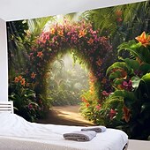 billige landskapsteppe-middag i blomster hengende billedvev veggkunst stor billedvev veggmaleri dekor fotografi bakteppe teppe gardin hjem soverom stue dekorasjon
