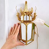 preiswerte Wandskulpturen-Einhornkäfer Spiegel Design Wanddekoration Gold Wanddekoration Käfer Glas verspiegelt handgefertigt 3