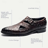 cheap Premium Leather Sandals-Men&#039;s Sandals Leather Shoes Fishermen sandals Leather Italian Full-Grain Cowhide Breathable Comfortable Slip Resistant Lace-up Black Coffee