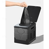 olcso Autós rendszerezők-autó összecsukható WC hordozható autóra szerelhető WC szabadtéri kemping kirándulás piszoár vészhelyzeti eszköz autós mobil WC