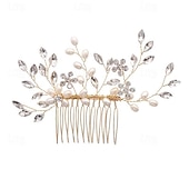 abordables Hair Styling Accessories-Crystal Flower Bridal Hair Comb, Silver Accents, Wedding Hair Comb, Bridal Comb, Hair Comb For Wedding, Bridal Hair Piece, Hair Accessories