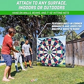 economico Accessori e attrezzatura da golf-Il set da gioco per scheggiature da golf include un tappetino da gioco adesivo da 6x6 piedi, giochi da golf n&#039;stick con palline da golf chip n&#039;stick - bersagli con tappetino per scheggiature