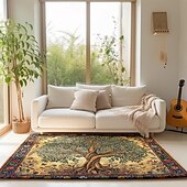 preiswerte Wohn- und Schlafzimmerteppiche-Baum des Lebens, Vintage-Boho-Teppich, Küchenmatte, rutschfeste, ölbeständige Bodenmatte, Wohnzimmerteppich, Innen- und Außenmatte, Schlafzimmerdekoration, Badezimmermatte, Eingangsteppich, Fußmatte