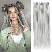 abordables Crocheter les cheveux-Extensions de dreadlocks de 24 pouces 20 brins hippie à extrémité unique dreads 0,6 cm de largeur extensions loc style reggae cheveux au crochet synthétiques pour femmes et hommes