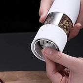 baratos Eletrodomésticos de Cozinha-Moedor elétrico de sal e pimenta em aço inoxidável Moinho automático de especiarias para ervas com gravidade Moedor automático de pimenta Moedor de sal elétrico alimentado por bateria com aspereza