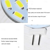 זול נורות דו-פיניות לד-תאורת led g4 5730smd סיכת צד be-pin 3w led ac/dc 12v 24v dc 15 לדים חם לבן אדום ירוק כחול זרקורים led נורת תירס 10 יחידות