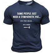 economico Magliette grafiche da uomo-Per uomo Slogan Maglietta 100% Cotone Manica Corta Grafico Camicia Blu scuro Grigio Maglietta comoda Sport all&#039;Aperto Ferie Abbigliamento di stilista