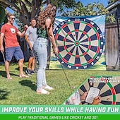 economico Accessori e attrezzatura da golf-Il set da gioco per scheggiature da golf include un tappetino da gioco adesivo da 6x6 piedi, giochi da golf n&#039;stick con palline da golf chip n&#039;stick - bersagli con tappetino per scheggiature