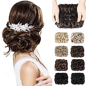 ieftine Meșe-coc dezordonat piesa de par chignon scrunchie piepteni usor elastic piepteni in chignon posturi pentru femei