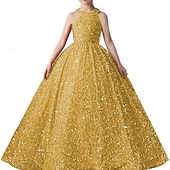 preiswerte Kleider für die Blumenmädchen-kinderkleidung Mädchen Blumenmädchen Kleid Party Kleid Feste Farbe Ärmellos Formal Leistung Hochzeit Gitter Prinzessin Süß Gitter Mitte der Wade Etuikleid Tüll-Kleid Blumenmädchenkleid Sommer