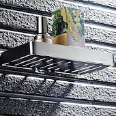 preiswerte Badezimmerregale-Duschregal Seifenschalenhalter Edelstahl Badezimmer Einzelregal hohl modern Wandmontage 1Stk