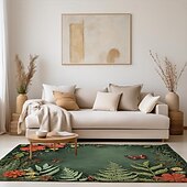 tanie Dywany obszarowe-zielony motyl roślin dywanik mata kuchenna antypoślizgowa olejoodporna mata podłogowa dywanik do salonu kryty mata na zewnątrz wystrój sypialni łazienka mata dywanik wejściowy wycieraczka do drzwi