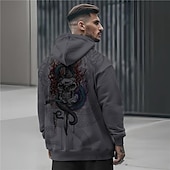 economico felpe 3d da uomo-Per uomo Costumi scheletro Serpente Felpa con cappuccio Felpe Felpa Felpa con cappuccio Manica lunga Felpa con cappuccio Con cappuccio Punk gotico Stampa 3D Feste Per eventi Abbigliamento di strada