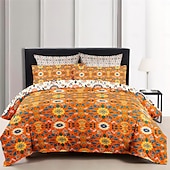 economico Set copripiumino-set copripiumino con motivo geometrico set morbido set di biancheria da letto in cotone di lusso in 3 pezzi set decorazioni per la casa regalo twin completo king size copripiumino queen size