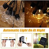 cheap Solar String Lights-Solar Fairy Lights Outdoor 10/20/30 LED Outdoor Solar Bulbs Fairy Lights 8 Modes Waterproof IP65 Solar Powered Garden Fairy Light Lighting for Wedding Party Garden Yard Balcony