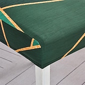 economico Fodera per sedia da pranzo-set da 4/6 pezzi per sedia da pranzo in spandex elasticizzato, fodera protettiva per sedia elasticizzata con motivo geometrico fodera per sedile con fascia elastica per sala da pranzo, matrimonio,
