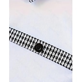 cheap Men&#039;s Classic Polo-Men&#039;s Polo Shirt Golf Shirt Casual Sports Lapel Long Sleeve Fashion Basic Color Block Houndstooth Patchwork Button Spring &amp;  Fall Regular Fit White Red Navy Blue Khaki Light Blue Polo Shirt