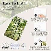 baratos Tapeçaria da Floresta-l.t.home natureza tapeçaria de parede arte decoração cobertor cortina piquenique toalha de mesa pendurado casa quarto sala de estar dormitório decoração floresta paisagem sol através da árvore
