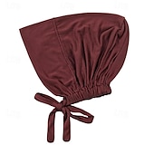 cheap Arabian Muslim-Muslim Underscarf Women Veil Hijab Bonnet Solid Color Scarf Turbans Head scarves For Female Hijab Cap Islamic Hat Turbante Mujer