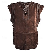preiswerte Oberteile-Punk &amp; Gothic Mittelalterlich Renaissance Mantel Weste Ren Faire Pirat Wikinger Ranger Herren Vikinger Party / Abend Erwachsene Weste