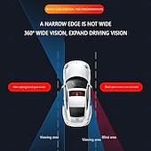 abordables Accesorios para el exterior-Espejo convexo lateral giratorio de 360 grados para coche, espejo convexo de punto ciego para coche, espejo retrovisor de seguridad para estacionamiento, espejo exterior automático