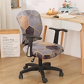 olcso Irodai szék borítója-irodai szék huzat számítógép íróasztal szék huzatok sztreccs spandex pormentes univerzális osztott forgó forgó szék huzatvédő 2 db-os készlet,irodai ajándék nőknek férfiaknak