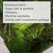 cheap Forest Tapestry-Mistry Forest Hanging Tapestry Magical Nature Green Tree Rainforest Landscape Wall Art Large Tapestry Mural Decor Photograph Backdrop Blanket Curtain Home Bedroom Living Room Decoration