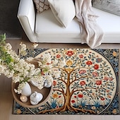 preiswerte Wohn- und Schlafzimmerteppiche-Baum des Lebens, Vintage-Boho-Teppich, Küchenmatte, rutschfeste, ölbeständige Bodenmatte, Wohnzimmerteppich, Innen- und Außenmatte, Schlafzimmerdekoration, Badezimmermatte, Eingangsteppich, Fußmatte