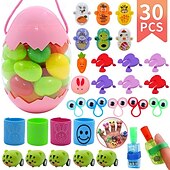 cheap Novelty Toys-Easter Egg Toy Assortment for Kids, Large Easter Party Favor Set with Plastic Eggs, Mini Toys, Stickers &amp; Fillers, Easter Basket Stuffers, Egg Hunt Prizes &amp; Classroom Rewards