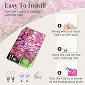 billige landskapsteppe-valentinsdag veggteppe kunst dekor teppe gardin piknik duk hengende hjem soverom stue sovesal dekorasjon natur landskap hage tre blomst blomst sti