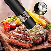 baratos Eletrodomésticos de Cozinha-Moedor elétrico de sal e pimenta em aço inoxidável Moinho automático de especiarias para ervas com gravidade Moedor automático de pimenta Moedor de sal elétrico alimentado por bateria com aspereza
