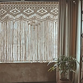 levne Nástěnné tapiserie-macrame závěs na zeď macrame záclonový závěs na okenní dveře boho macrame nástěnný gobelínový dekor se střapcem