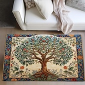 preiswerte Wohn- und Schlafzimmerteppiche-Baum des Lebens, Vintage-Boho-Teppich, Küchenmatte, rutschfeste, ölbeständige Bodenmatte, Wohnzimmerteppich, Innen- und Außenmatte, Schlafzimmerdekoration, Badezimmermatte, Eingangsteppich, Fußmatte